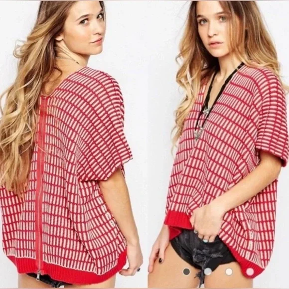 Free People Something Special Back Zip Sweater Vest. - Picture 1 of 7